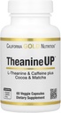 California Gold Beslenme TheanineUPTM, L-Theanine & Caffeine Plus Cocoa ve Matcha, 60 Veggie Capsules