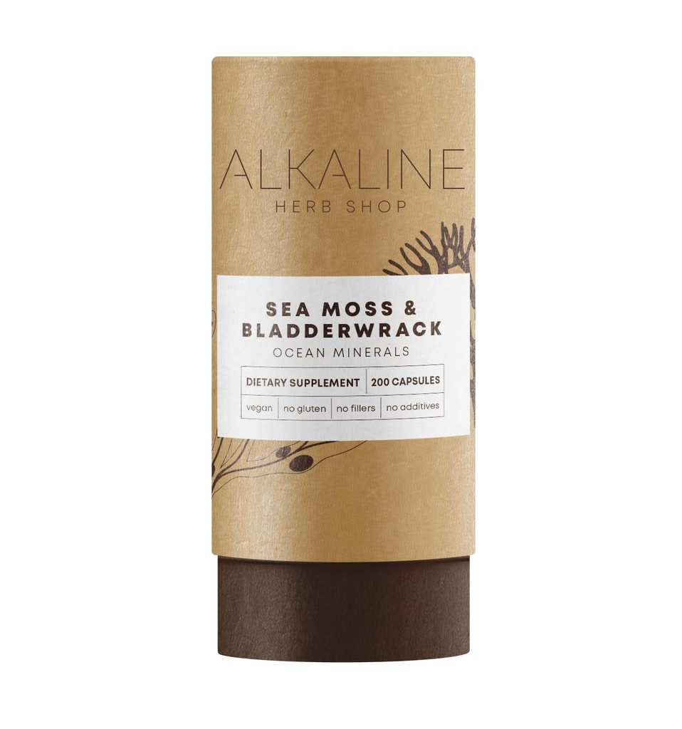 Herb Shop Sea Moss & Bladderwrack Supplement 200 Capsules