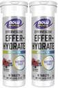 Şimdi Spor Beslenmesi, Effervescent Effer-Hydrate, Electrolyte Supplement, Recovery*, Karma Berry, 10 Tablet (Pack of 2)