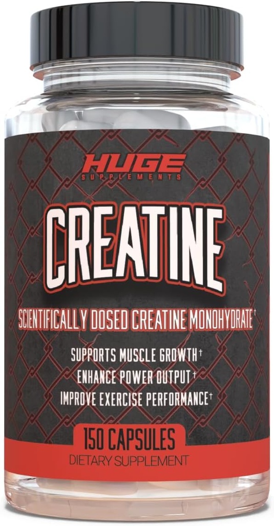 Creatine Monohydrate Κάψουλες, 5g ανά υπηρεσία, Επιστημονικά Dosed για να μεγιστοποιήσει την ανάπτυξη των μυών, δύναμη, ανάκτηση & απόδοση, Tested για καθαρότητα, για άνδρες και γυναίκες, βολικές κάψουλες