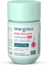 True Grace Daily Women's Multivitamin 50+ - 60 Easy-to-Swallow Tabletleri - Immune, Energy, Longevity & Memory Support - Vegan - Gluten, Soy & Iron Free - 30 Hizmet