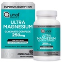Qunol Magnezyum Glycinate Kompleksi, Stomach, 250 mg One Pill Dose, Superior-Abxia Magnezyum, Nerve, Bone and Muscle Health Supplement, 60 Count (kahkadar)