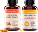 NatureWise Curcumin Turmeric 750 mg & Vitamin D3 1000iu Ortak, Bone, Immune Support [90 Count, 360 Count]