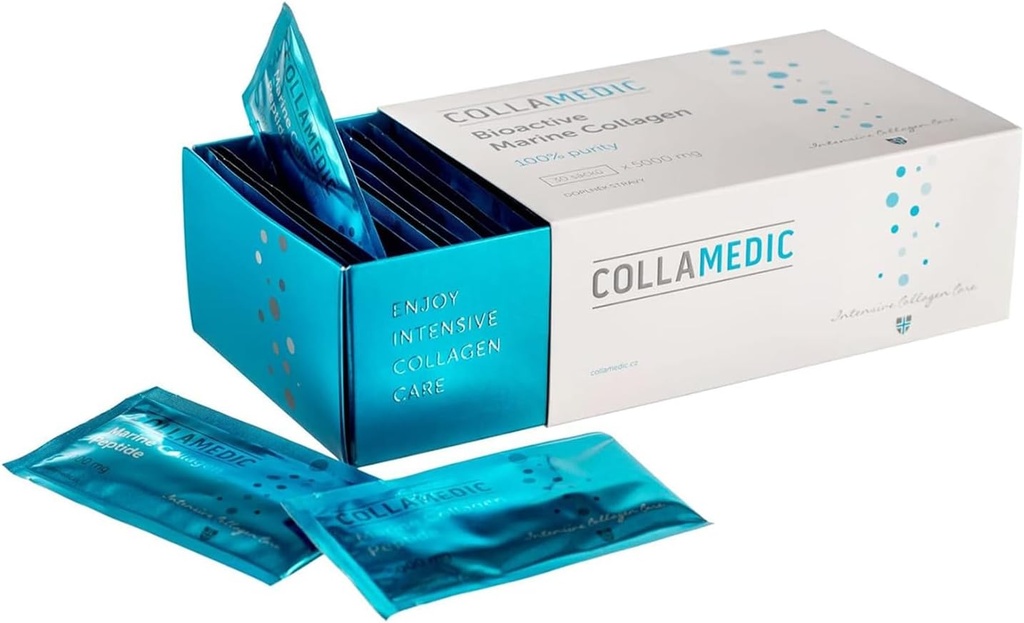 Pure Wild-Caught Hydrolyzed Bioactive Marine Collagen - Natural Protein Supplement for Skin, Hair, Nails - Anti-Aging Formula, Non-GMO, Gluten-Free, 1-Month Supply, 5000 mg, 30 Sachets