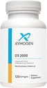 XYMOGEN D3 2000 - Βιοδιαθέσιμη βιταμίνη D3 2000 IU (50 mcg) - Συμπλήρωμα βιταμίνης D υψηλής ισχύος για την υποστήριξη της ανοσοποιητικής υγείας, των οστών + της καρδιάς (120 Ζελατίνη Softgels)