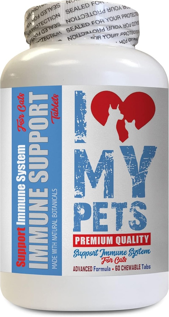 My PETS LLC kedi Liver Food - CAT Immune Support - Branson - Sağlıklı Tamam - Kediler için Turmeric - 60 Tedaviler (1 Şişe)