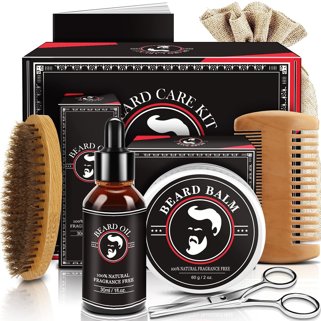 Babalar Günü Baba Hediyeleri, Erkekler için Ayıd Kit, Ayıd Büyüme ve Grooming Kit w/Beard Oil Beard Balm Beard Okay Beard Comb Beard Scisors, Birthday Erkekler için Armağan O Grandpa Boyfriend Son Brother