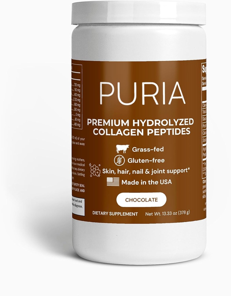 Premium Grass-Fed Hydrolyzed Collagen Hydro Toz (Chocolate) | Collagen Toz - Saç, Skin, Nail ve Ortak Destek - Tip I & III Grass-Fed Collagen Supplements for Women and Menagen Supplements