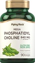 Piping Rock Phosphatidyl Choline Supplement | 840 mg | 90 Softgels | Soy Lecithin | Non-GMO, Gluten Free