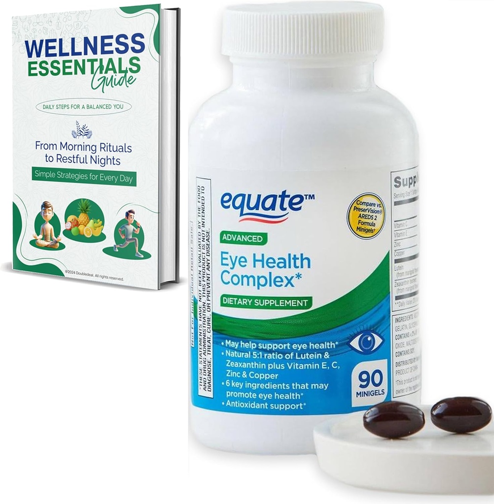 Advanced Eye Health Minigels 90 Kont, Carotenoyak pla with Lutein & Zeaxanthin + Vitamins E, C, çinko ve Bakır (45 Gün Supply)