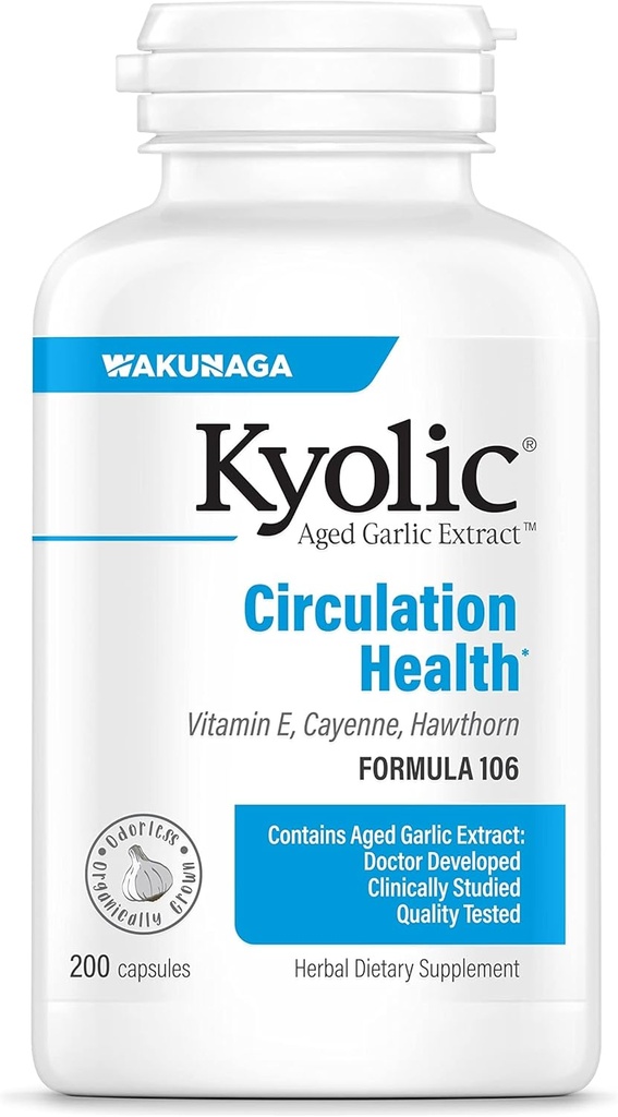 Kyolic Aged Garlic Extract Formula 106, Κυκλοφορία Υγεία