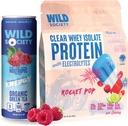 WILD SOCIETY Clear Isolate + Energy Drink Super Combo - Ροκέτα Pop Clear Ορός γάλακτος + Blue Razz ενεργειακό ποτό