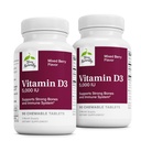 Terry Natural Vitamin D3 - Bone Health & Bone Strength Support Supplement - Immune System & Brain Support - 5000 IU Vitamin D Tabletleri Karma Berry Flavor - 90 Chewable Tabletler (Pack of 2)