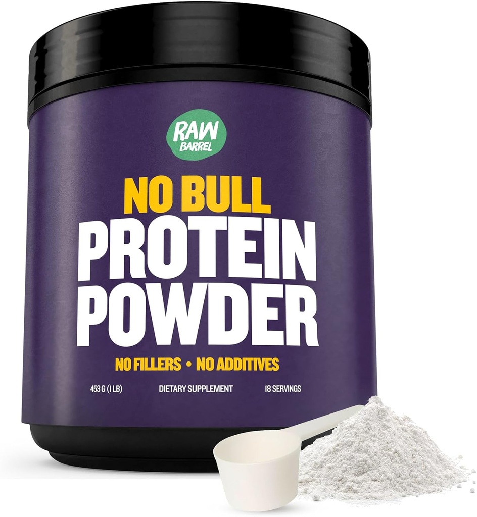 1lb No Bull Unflavored Whey Protein Toz, Pure, Instantized Whey Supplement, Yüksek Protein, Low Carb, No Fillers, No Wordss, Flavorlessless