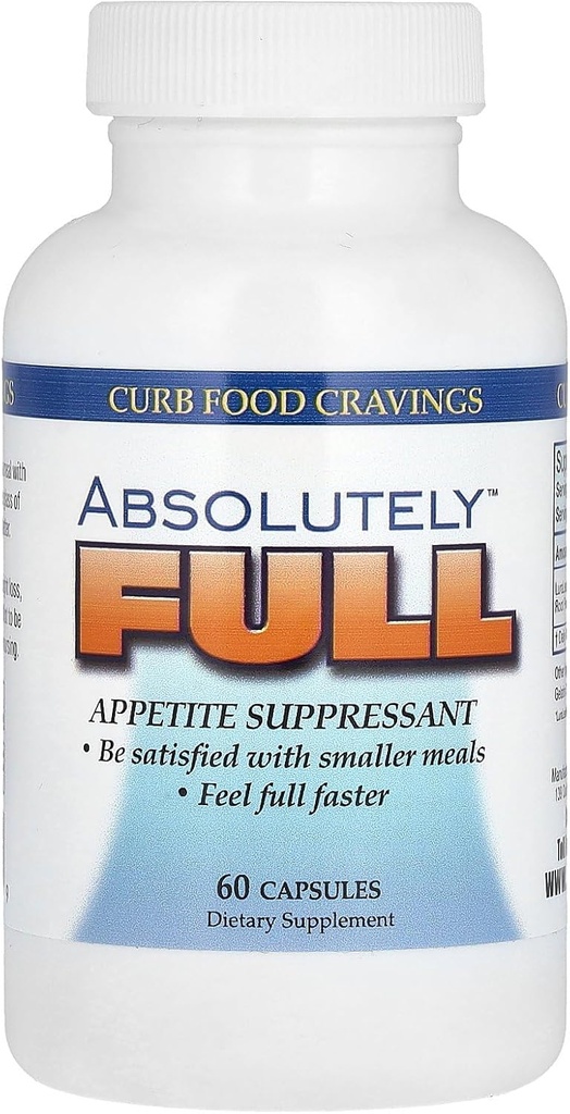 Mutlak Beslenme, Curb Food Cravings, Kesinlikle Full, 60 Caps