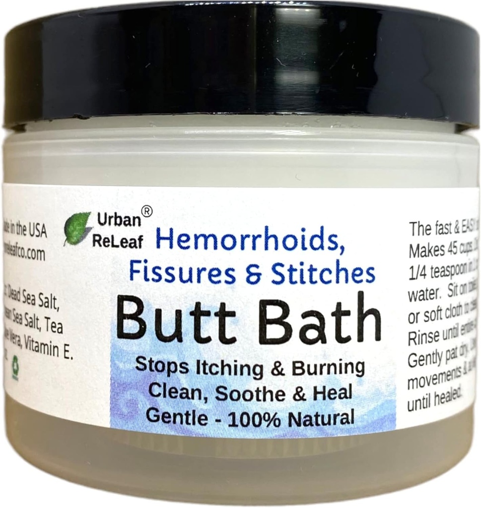 Αστική Releaf But Bath! Αιμορροϊδες, Σχισμές & Στιγμές. Βοηθά τον κνησμό και το κάψιμο. Καθαρό, Soothe & Calm. Το εύκολο μπάνιο των Σιτζ! Γρήγορη ανακούφιση! Απαλό θαλασσινό αλάτι. Απαλό, αποτελεσματικό, 100% φυσικό