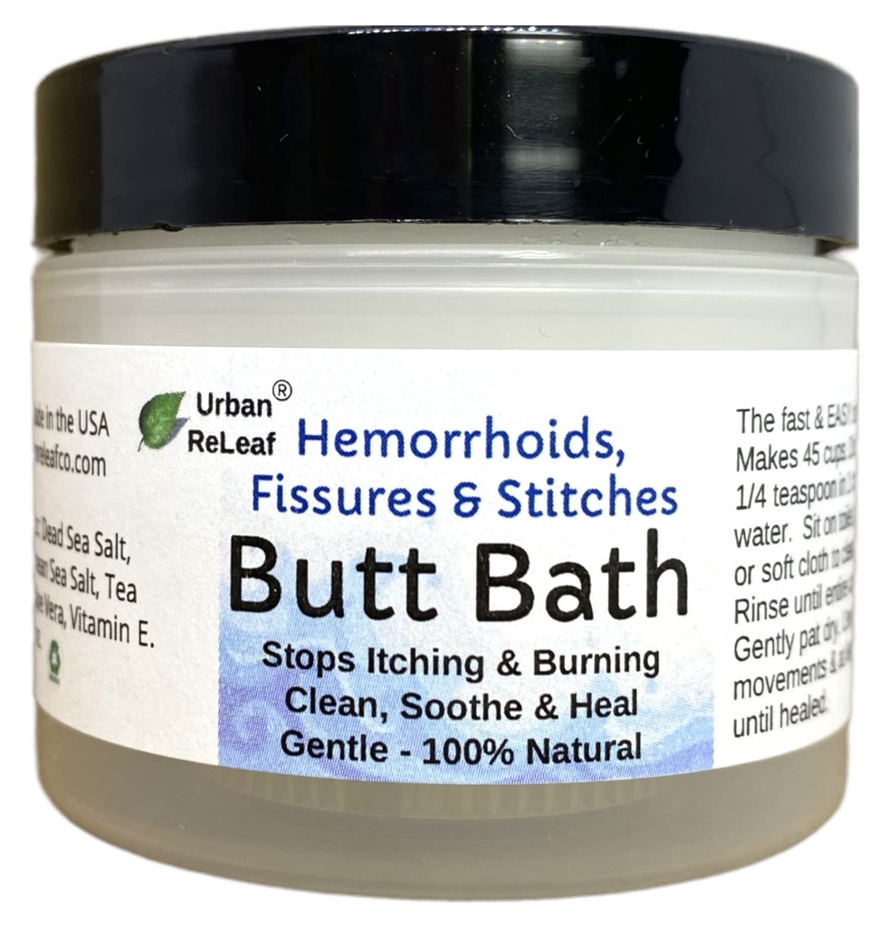 Urban ReLeaf Butt Bath! Hemorrhoids, Fissures & Stitches. kaşıntı ve yanmaya yardımcı olur. Temiz, Soothe & Calm. Easy Sitz Bath! Hızlı Yardım! Deniz Nazi Soak. Nazi, Etkili, %100 Doğal