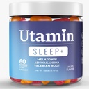 3'te 1 Organik Uyku Gummy-5 mg Melatonin,50 mg Valerian Root, 50 mg Ashwagandha-Multi Flavor 60 Kont ( 1).