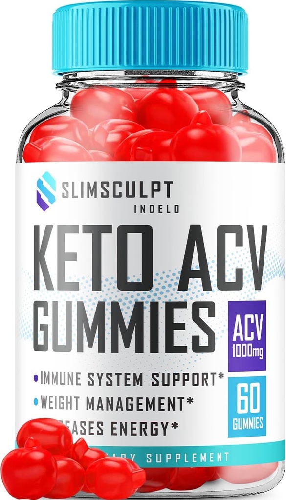 Slimsculpt Keto ACV Gummies - Advanced Formula Slim Sculpt Keto Plus ACV Gummies Apple Cider Vinegar Keto Slimsculpt ACV Gummies Dietary Supplement Reviews Men Women (60 Gummies)