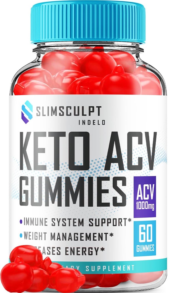 Slimsculpt Keto ACV Gummies - Gelişmiş Formula Slim Sculpt DW Plus ACV Gummies Apple Cider Vinegar Keto Slimsculpt ACV Gummies Diyetary Supplement Yorumlar Men Women (60 Gummies)