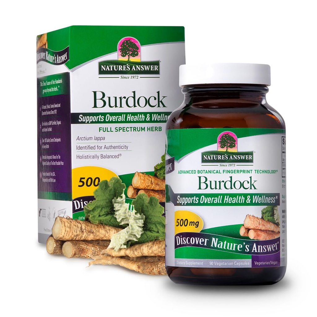 Απάντηση της φύσης Burdock Root 500mg 90-Κάψουλες 