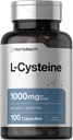 Horbäach L-Cysteine 1000 mg | 100 Toz Capsules | Non-GMO, Gluten Free Supplement Supplement