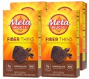 Metamucil, Fiber Thins, Καθημερινή Psyllium συμπλήρωμα ινών Husk, Υποστηρίζει Digestive Υγεία και Ικανοποιήσεις Πείνα, Σοκολάτα Γεύση, 48 Σύνολο Σερβίρει (4 συσκευασίες των 12)