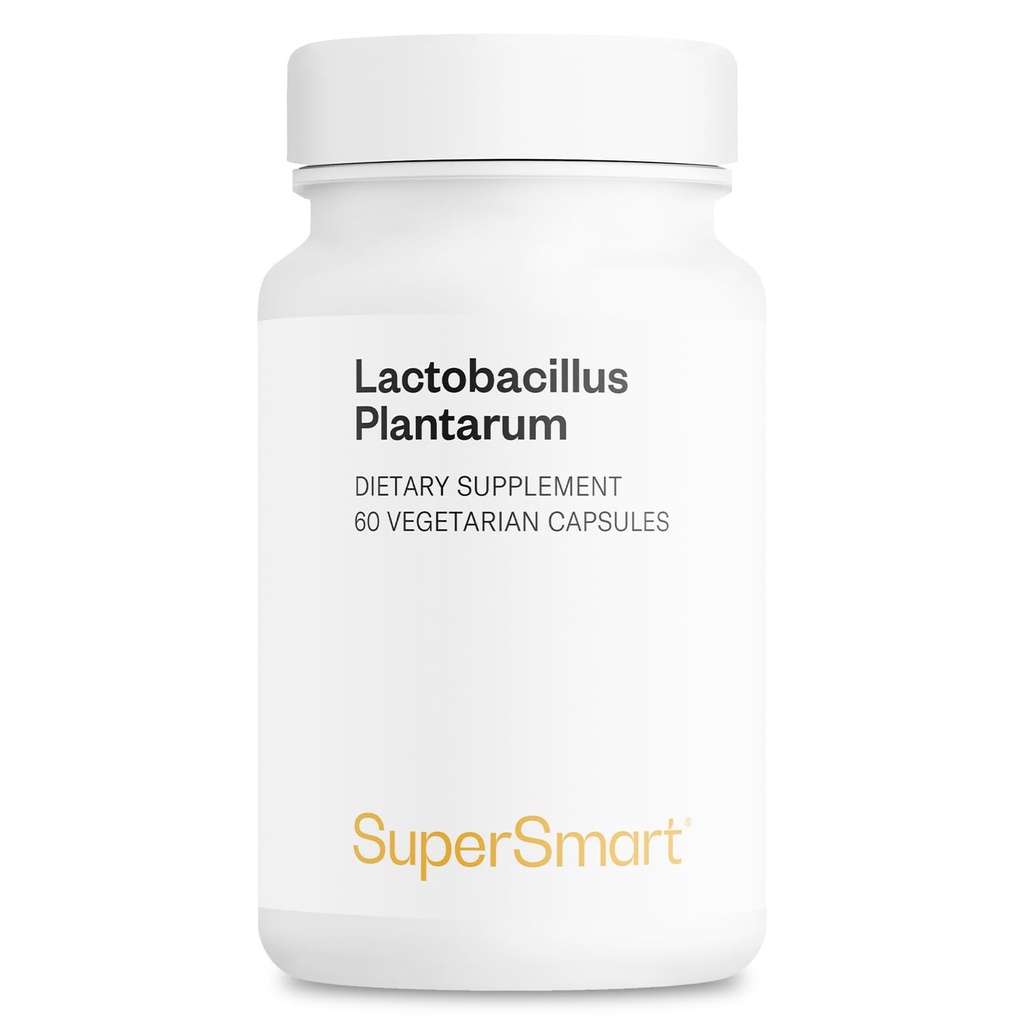 Supersmart - Lactobacillus Plantarum PostBiotic 20 Milyar CFU per Day (Immuno-LP20) - Heat-Treated Probiyotik Supplement | Non-GMO & Gluten Free - 60 Vegetarian Capsules