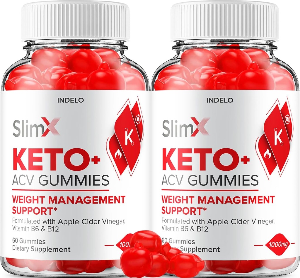 (2 Pack) SlimX Keto ACV Gummies - Gelişmiş Formula Slim X Chem Plus ACV Gummies Apple Cider Vinegar SlimX ACV Gummies Diyetary Supplement Yorumlar Men Women (120 Gummies)