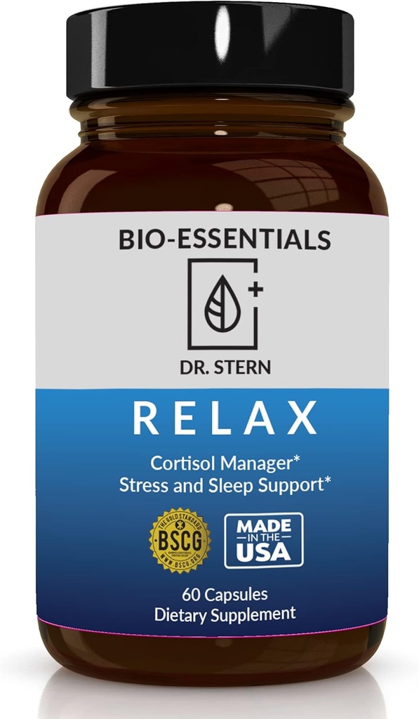 BIO-ESSENTIALS, Relax-Doctor διατυπώνεται: Διαχειρίζεται το άγχος, προωθεί τον βαθύ ύπνο, βελτιώνει Mood-W/Organic Ιερός Βασίλειος, ψευδάργυρος, μαγνήσιο, βιταμίνη Β6, Magnolia Bark, L-Θεανίνη, Vegan-Made στις ΗΠΑ-60 Caps