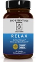 BIO-ESSENTIALS, Relax-Doctor formüle edildi: Stresi Yönetin, Derin Uykuyu Geliştirin, Mood-W/Organic Holy Basil, çinko, Magnezyum, B6, Magnolia Bark, L-Theanine, Vegan-Made in USA-60 Caps