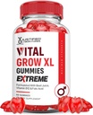 Justified Laboratories Vital Grow XL Extreme 2000MG Performansı Gelişmiş Formulaler ACV Pomegranate Beet Juice B12 Vegan Non GMO 60 Gummys