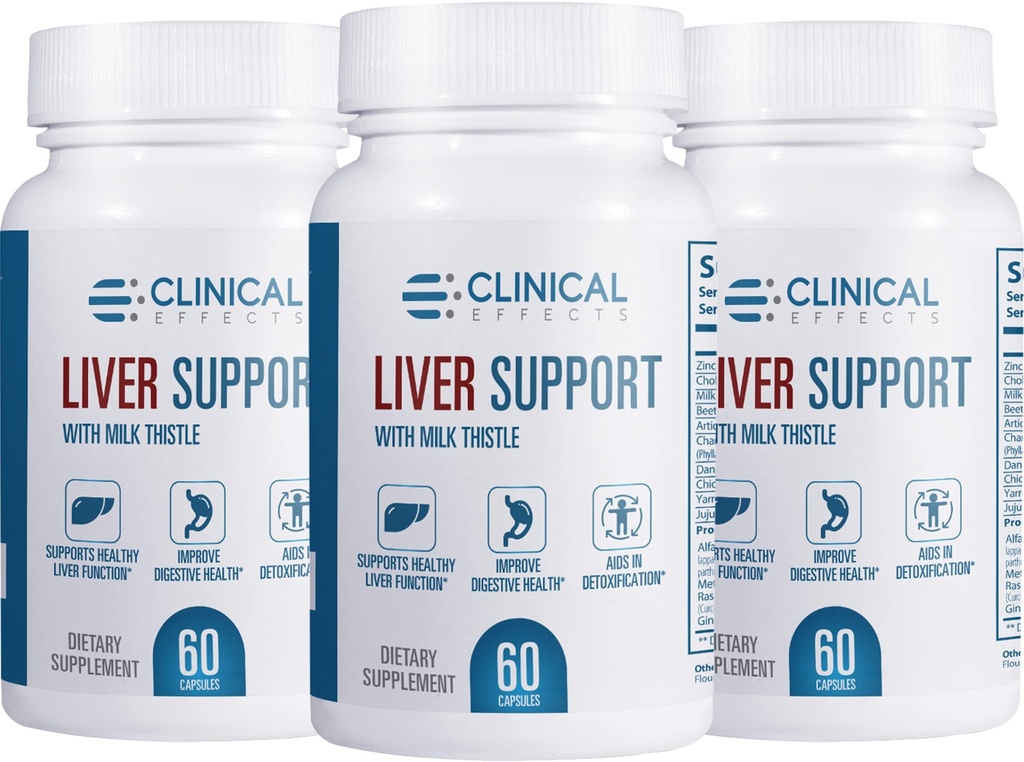 Klinik Etkileri: Canlı Destek - Doğal Süt Butle ve çinko Supplement - 3 Pack - Helps Detox and Cleanse The Liver - Supports Liver Function and Digestive Health - Made in the USA