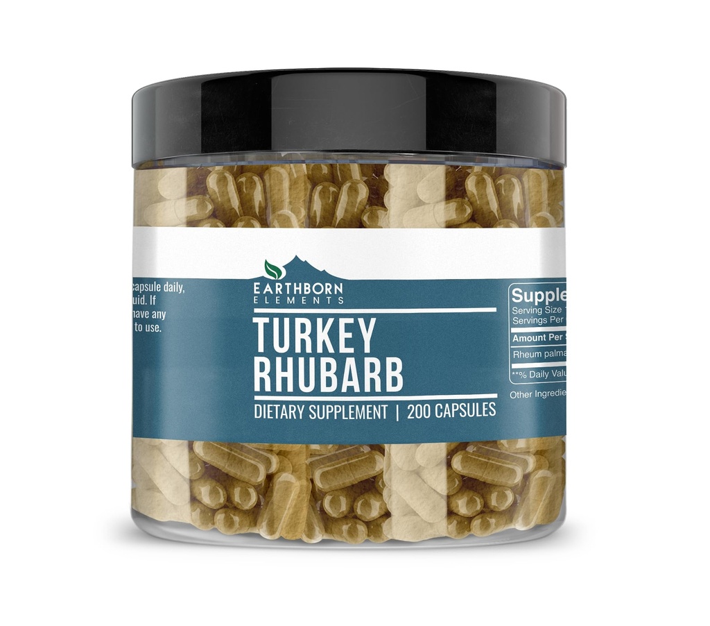 Earthborn Elements Turkey Rhubarb Extract 200 Κάψουλες, Αγνά & Αδιάλυτα, Χωρίς Πρόσθετα