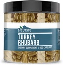 Earthborn Elements Turkey Rhubarb Extract 200 Capsules, Pure & Undiled, No Wordss