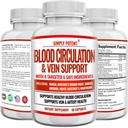 Kan Circulation & Vein Support Supplement, 90 Caps, Spider and Varicose Veins, Supports Gemis, Leg and Cardiovascular Health with Niacin, Ginger, Cayenne Pepper