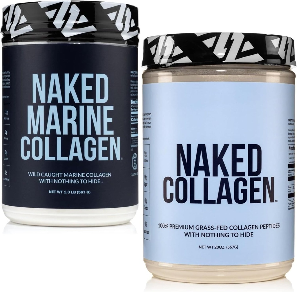 NAKED Marine Collagen 47 Hizmet + Collagen, Protein Toz 60 Hizmet, Unflavored Sche: Non-GMO, Keto, Gluten Free, Paleo-Friendly, Soy Free, Paleo-Friendly, Soy Free