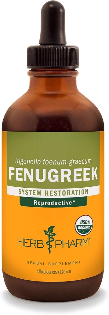 Herbm Pharm, Bayan Reproductive Support için Organik Fenugreek Sıvı Türlemeyi Onayladı - 4 Ounce