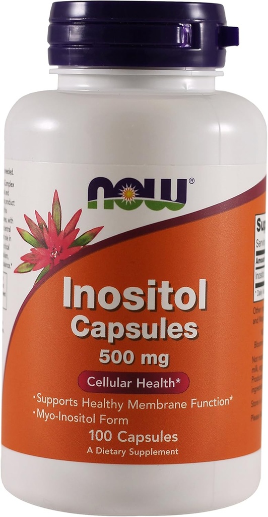 Şimdi Gıdalar Inositol 500 Milligram 100 Capsules (2 Pack)