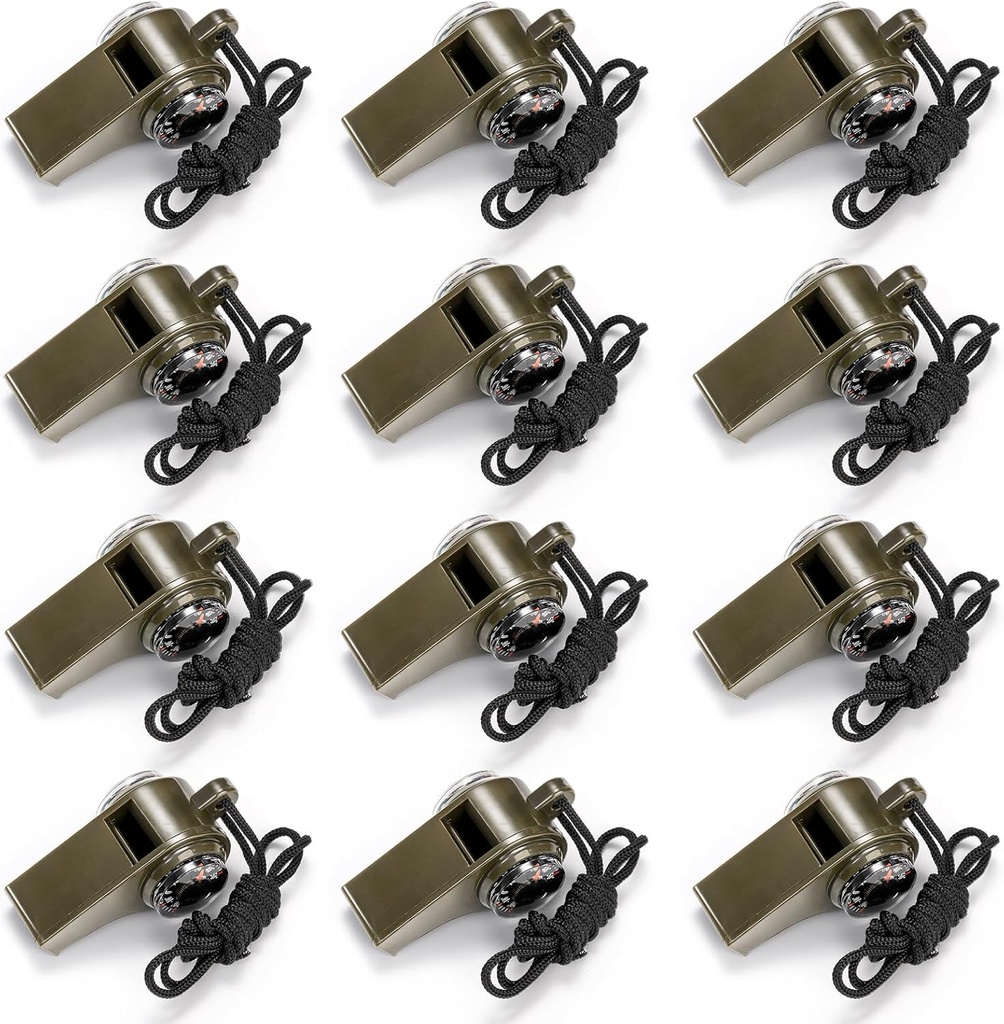 Kingrol 12 Pack Safety Rallys for Yetişkinler, Loud Emergency Songs with Paint for Boating, Hiking, Camping, and Rocketing