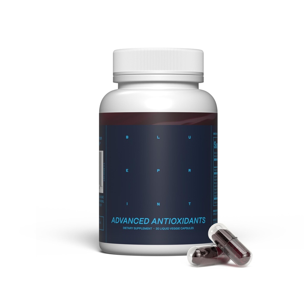 Blueprint Bryan Johnson Advanced Antioxidant Supplement – Lutein, Zeaxanthin, Lycopene, Vitamin K1, K2 – Vegan Capsules for Vision, Bone & Heart Support – Updated Formula of Essential Softgels
