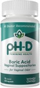 PH-D Feminine Health - 600 mg Boric Acid Suppositories - Kadın Kendi - Vaginal Odor için - 72 sayı