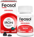 Feosol Original Iron Supplement Tabletler, Non-heme, 325 mg Ferrous Sulfate (65 mg Elemental Iron) per Iron Pill, 1 Per Day, 120ct, 4 Ay Supply, for Energy and Immune System Support, Made in USA