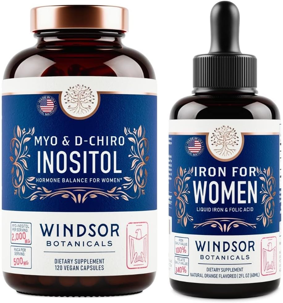 GDSOR BOTANICALS Inositol ve Women's Iron Fertness ve Hamile Destek