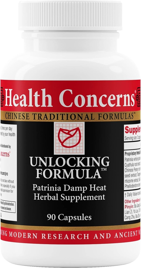 Sağlık Unlocking Formula – Menstrual Discomfort & Qi Flow Support – Blood Circulation & Detox Herbal Supplement with Patrinia & Peony Root – China Medical Formula for Women – 90 Capsules