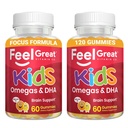 Büyük Vitaminler Çocuk DHA Gummies with Omega 3 6 9, Vitamin C (2-Pack) | Sağlıklı Beyin Fonksiyonu, Vizyon ve Kalp Sağlığı | Gluten Free, Vegetarian | 60 Gummies