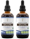 Bacopa USDA Organic | Alkol-FREE Extract, High-Potency Herbal Drops, Relaxation, Pozitif Bilişsel Etkisi | %100 sertifikalı Organik Bacopa (Bacopa Monnieri) kuru Herb 2x4 oz