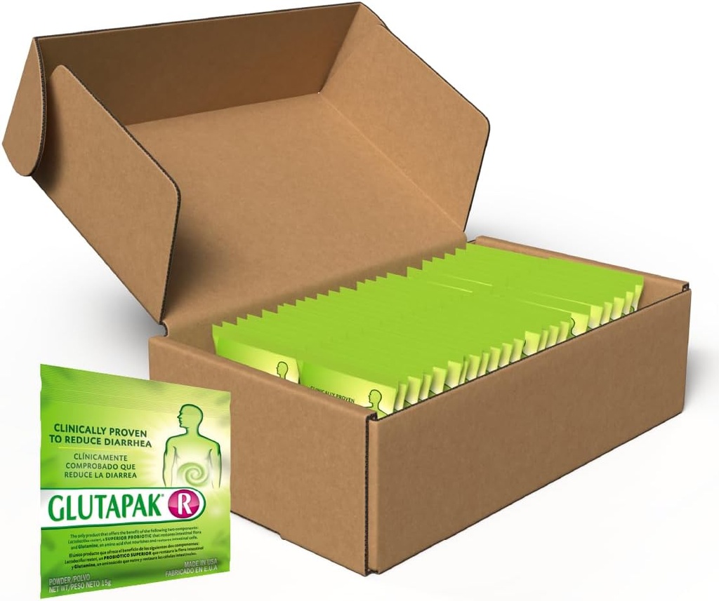 L-Glutamine & Lactobacillus reuteri ile Digestive Health Toz – Destekler Gut Barrier, Microbiome Balance & Nutrient Abors – 15g Sachets, 50-Pack, Gluten & Lactose Free