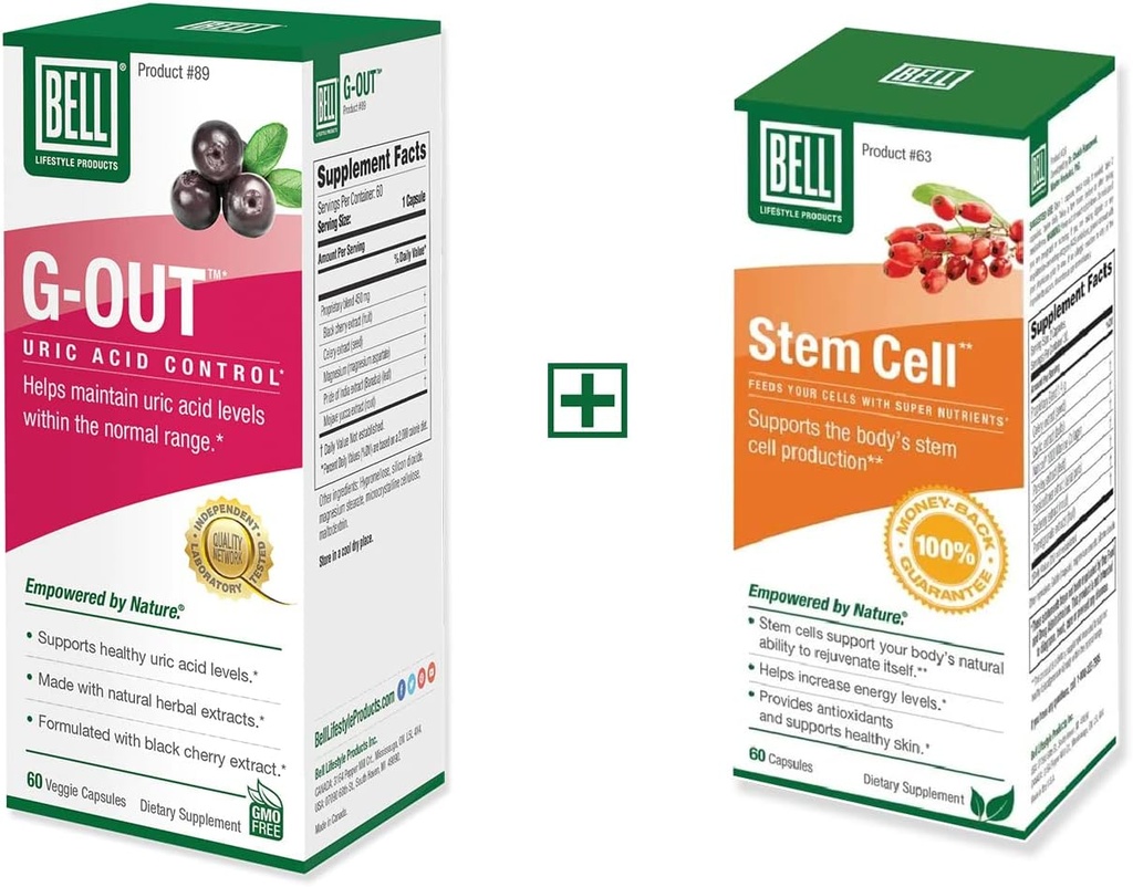 Bell Sche - Stem Hücre Supplements & G-Out Uric Acid Cleanse - Dünya çapında 25 Yıl, Satranç tarafından Doğrudan Üretildi