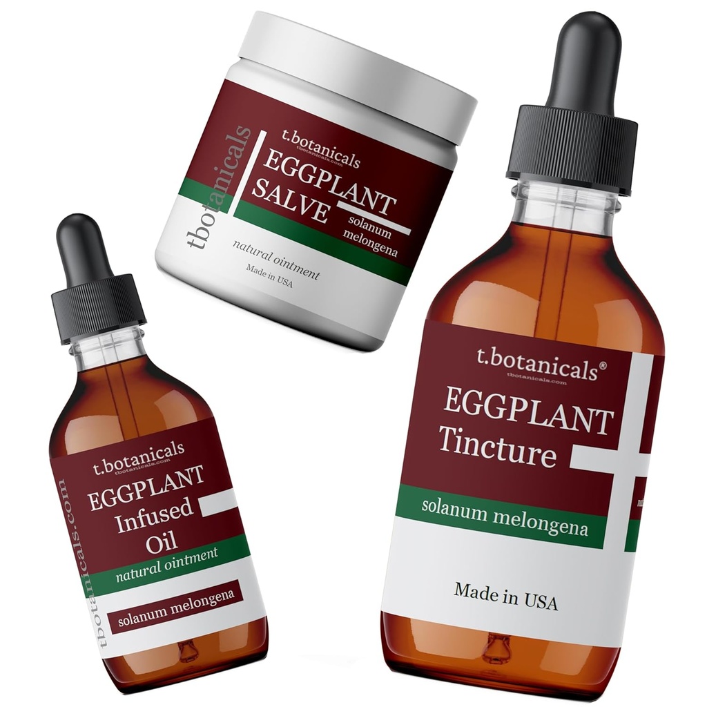 3-Piece Eggplantı Deri Örnekleme Set Eggplant Salve Tincture Oil Skin Cell Health Support Relief Regenerate DiscoloredScaly Skin Bozukluklar